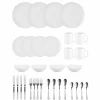Outlet Gifi Service vaisselle blanc complet 32 pièces