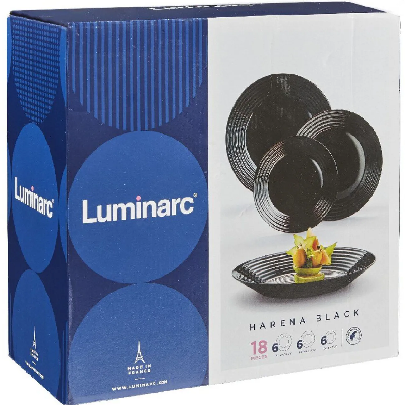Best Gifi Service à vaisselle Luminarc Harena noir 18 pièces
