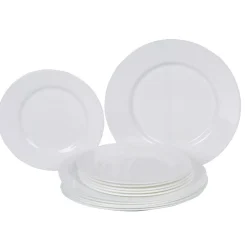 Outlet Gifi Service à vaisselle 12 pièces verre blanche