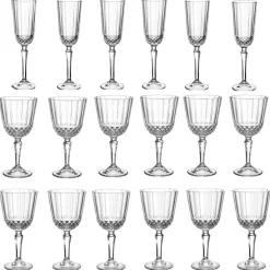 Outlet Gifi Service verre à pied Diony x 18