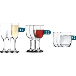 Best Gifi Service verre à pied 18 pièces