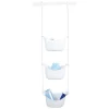 Gifi Equipement Douche^Serviteur de douche blanc 3 bacs