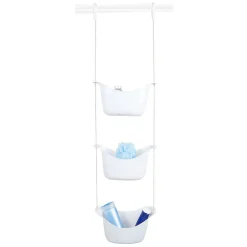 Gifi Equipement Douche^Serviteur de douche blanc 3 bacs