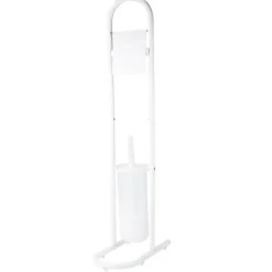 Gifi Aménagement Salle De Bain^Serviteur WC blanc support papier et brosse