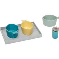 Outlet Gifi Set apéritif 10 pièces : 1 planche + 3 coupelles + 6 pics