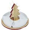 Best Gifi Set apéritif plateau bambou sapin Noël et coupelle x4
