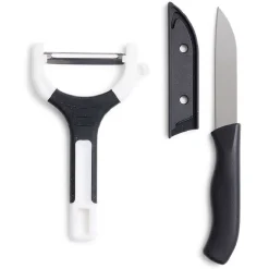 Online Gifi Set couteau et éplucheur inox et plastique - 3 modèles