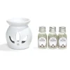 Gifi Bien-Être^Set de brûleur et 3 huiles essentielles - 4 parfums