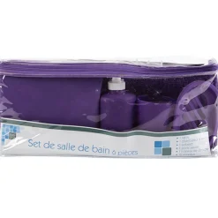 Gifi Aménagement Salle De Bain^Set de salle de bain violet
