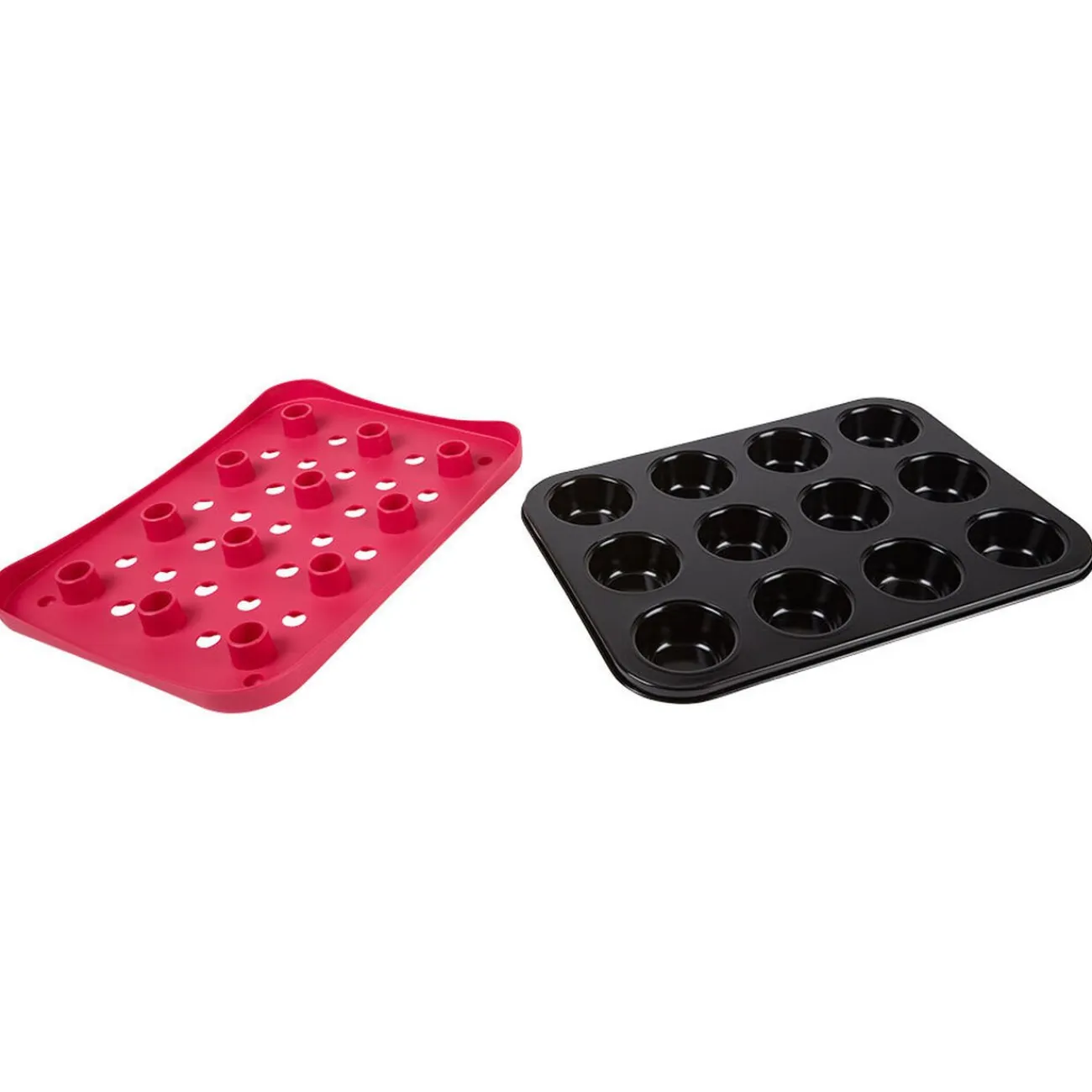 Outlet Gifi Set moule à muffins avec fond amovible et plateau