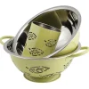 Hot Gifi Set passoire, saladier, porte-ustensiles vert design feuille