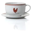Sale Gifi Set petit déjeuner en porcelaine design poule