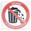 Gifi Colle Et Adhésif^Signalétique adhésive "Défense de déposer les ordures" - 8x8 cm