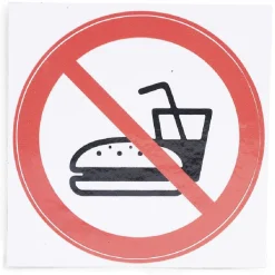 Gifi Colle Et Adhésif^Signalétique adhésive "Interdiction de manger" - 8x8 cm