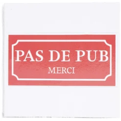 Gifi Colle Et Adhésif^Signalétique adhésive "Pas de pub, merci" - 8x8 cm
