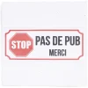 Gifi Colle Et Adhésif^Signalétique adhésive "Stop, pas de pub" - 8x8 cm