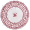 Outlet Gifi Sous assiette en plastique blanc motif Noël flocons rouge