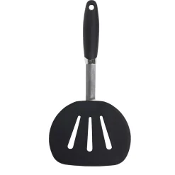 Sale Gifi Spatule ajourée en inox et silicone noir
