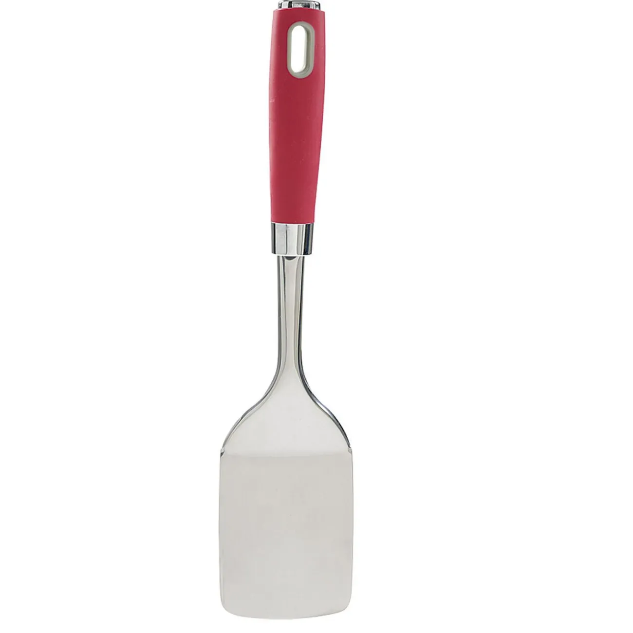 New Gifi Spatule en inox avec manche en polypropylène rouge