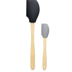 New Gifi Spatule en silicone avec manche en bois x2
