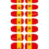 Gifi Beauté^Sticker ongles supporter Espagne x14