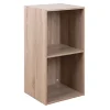 Gifi Rangement|Structure Box Cube 2 cases en bois marron