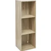 Gifi Rangement|Structure Box Cube 3 cases 35x30x105cm bois marron