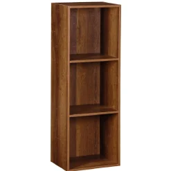 Gifi Rangement|Structure Box Cube 3 cases 35,2x30x103,2cm bois marron