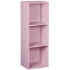 Gifi Rangement|Structure Box Cube 3 cases 35,2x30x103,2cm bois rose