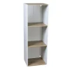 Gifi Rangement|Structure 3 casiers Box Cube blanc et naturel 35,2x30xH103,2cm