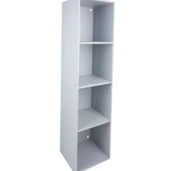 Gifi Rangement|Structure étagère 4 cases bois gris