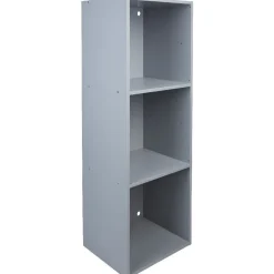 Gifi Rangement|Structure étagère 3 cases bois gris