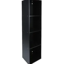 Gifi Rangement|Structure étagère 4 cases bois noir