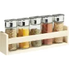 Best Gifi Support à épices en bois avec pot en verre x5