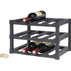 Hot Gifi Support pour 12 bouteilles en plastique noir
