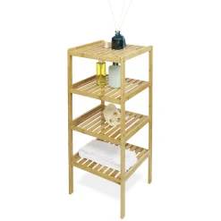 Gifi Aménagement Salle De Bain^Étagère bambou 4 niveaux