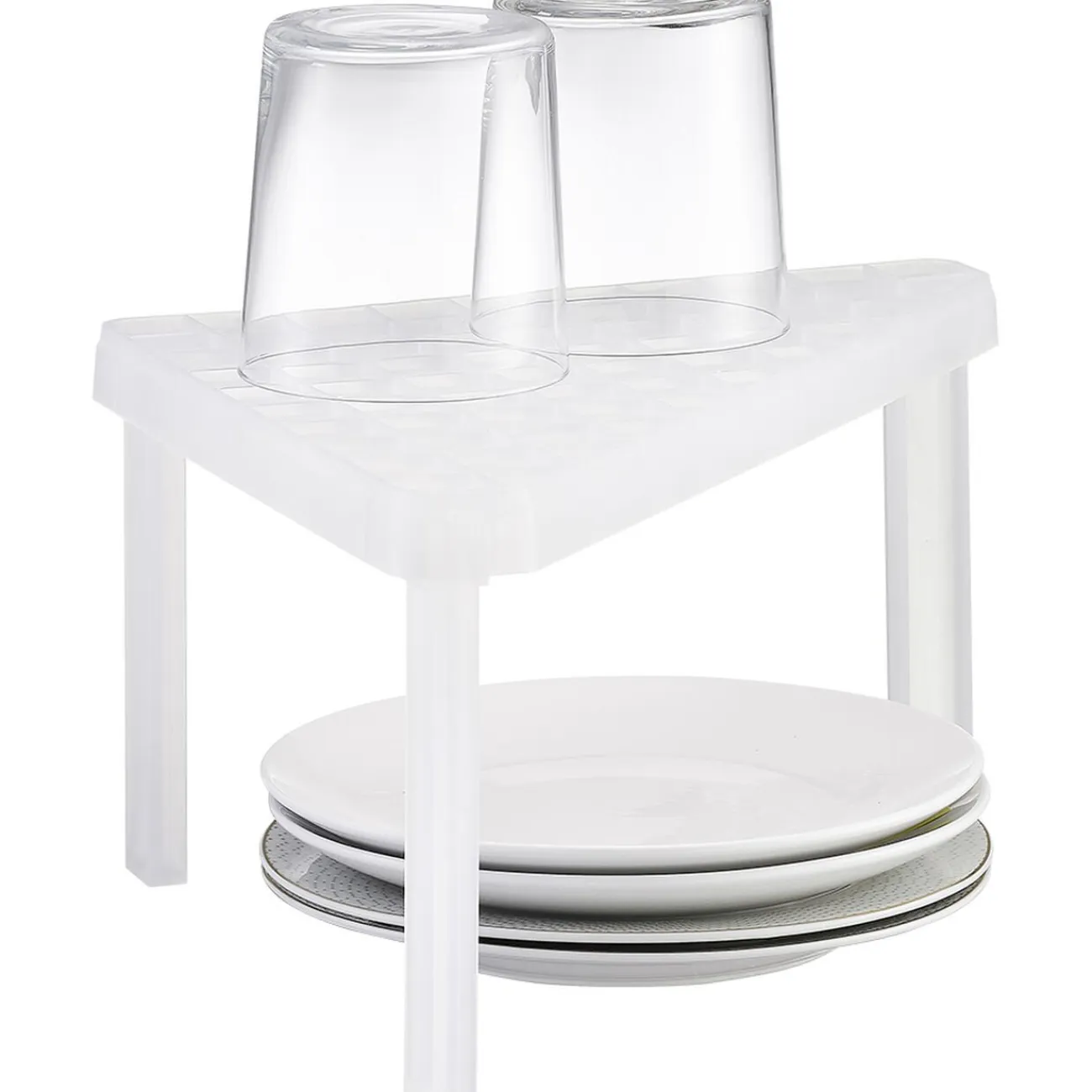 New Gifi Étagère d'angle cuisine plastique blanc