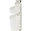 Gifi Aménagement Salle De Bain^Étagère de douche ajustable à suspendre blanc transparent