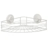 Gifi Equipement Douche^Étagère de douche panier d'angle à ventouse blanc