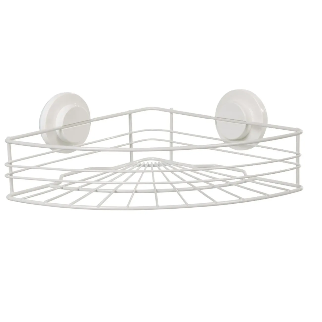 Gifi Equipement Douche^Étagère de douche panier d'angle à ventouse blanc