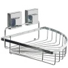Gifi Equipement Douche^Étagère de douche panier d'angle à ventouse gris