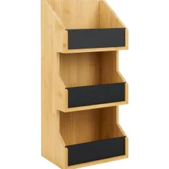 Clearance Gifi Étagère 3 niveaux bambou naturel 40x18xH13cm