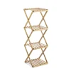 Gifi Equipement Douche^Étagère pliable en bambou 4 niveaux H91cm