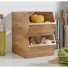 Clearance Gifi Étagère superposable en bambou marron