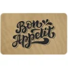 Gifi Nettoyage Et Entretien|Tapis de cuisine effet lin inscription Bon appétit 80x50 cm