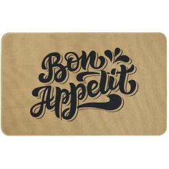 Gifi Nettoyage Et Entretien|Tapis de cuisine effet lin inscription Bon appétit 80x50 cm