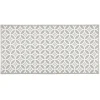 Gifi Nettoyage Et Entretien|Tapis de cuisine en vinyle imprimé rosace blanc et gris L. 99 cm