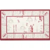 Gifi Nettoyage Et Entretien|Tapis de cuisine imprimé rouge et blanc 75 x 45 cm