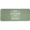 Gifi Nettoyage Et Entretien|Tapis de cuisine inscription My Kitchen My Rules 120x50cm