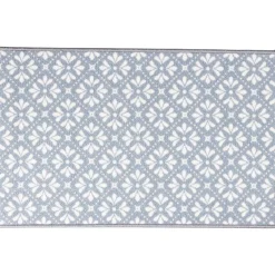 Gifi Nettoyage Et Entretien|Tapis de cuisine latex imprimé bleu 80x50 cm